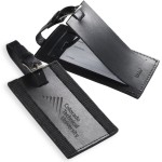 Logo Branded Majestic Leather Luggage Tag