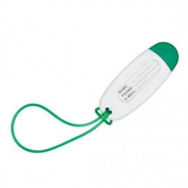 Plastic Luggage Tag - Green with Logo  Plastic Luggage Tag - Green with Logo