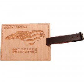 Customized Hardwood State Luggage Tags