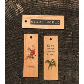 Wood Veneer Tags 1 Sided with Logo