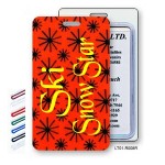 Custom Printed Lenticular Red Animated Image Spinning Wheels Luggage Tag (Imprinted)
