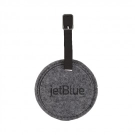Juniper Felt Round Luggage Tag with Logo