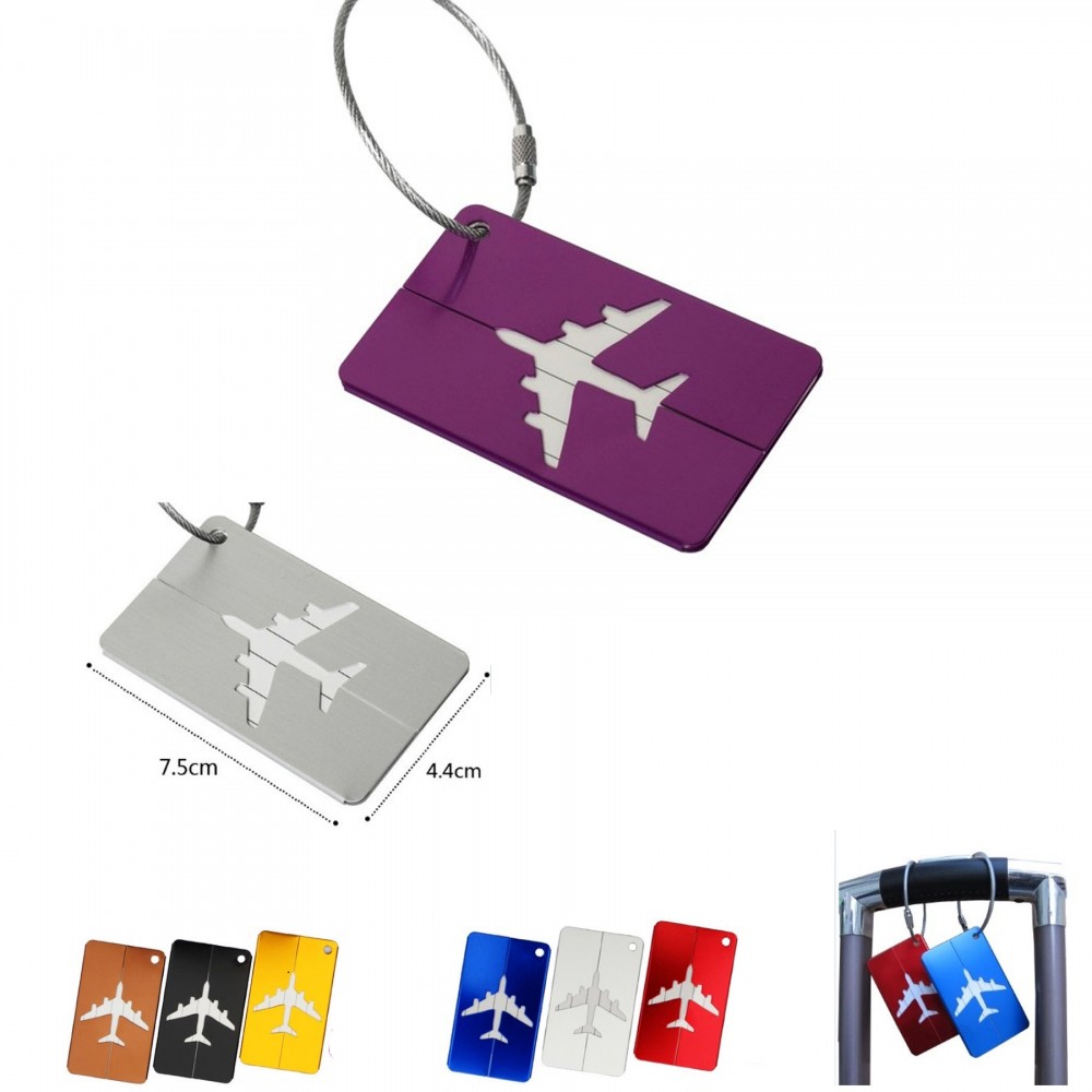 Aluminum Alloy Air Plane Luggage Tag Custom Imprinted Aluminum Alloy Air Plane Luggage Tag Custom Imprinted