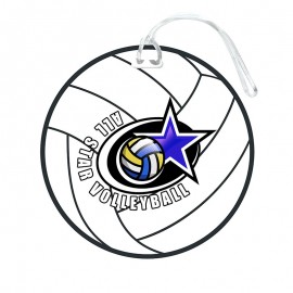 Custom Round Luggage Tag with Logo