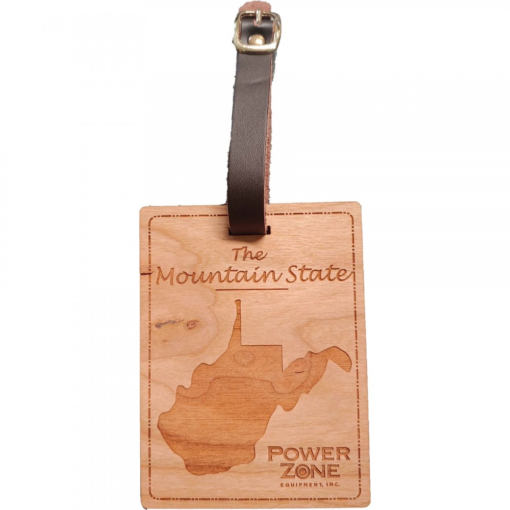 Custom Hardwood State Luggage Tags