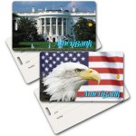 Privacy Luggage Tag w/3D Lenticular Image of the White House (Imprinted) Custom Printed