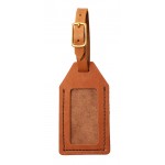 Custom Imprinted Sewn Luggage Tag with a Window and Buckle Strap
