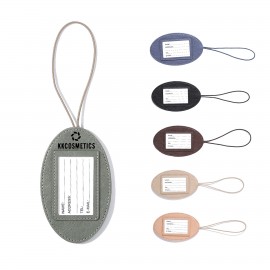 Personalized Oval Shaped PU Leather Luggage Tag