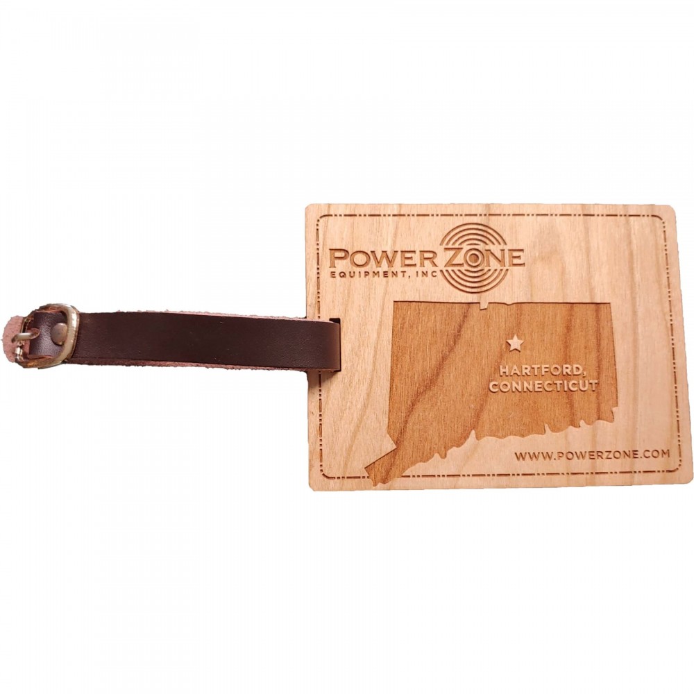 Hardwood State Luggage Tags with Logo