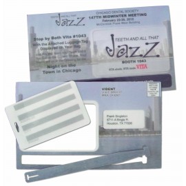 Promotional Laminated Mail Card w/Luggage Tag and Strap (4"x7")