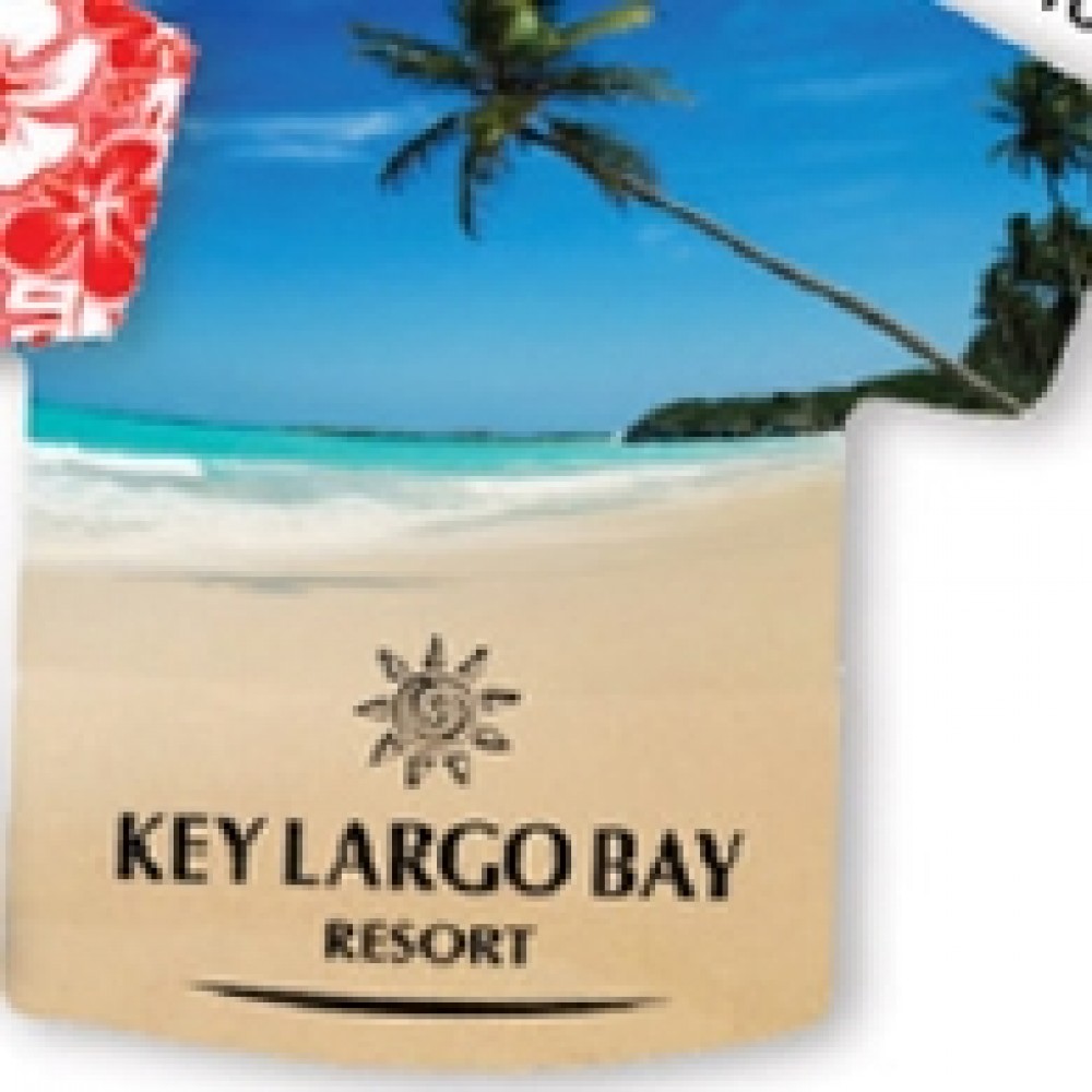 Beach Scene T-Shirt Luggage Tag Custom Printed Beach Scene T-Shirt Luggage Tag Custom Printed