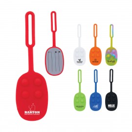 Momo Push Pop Silicone Luggage Tag with Logo