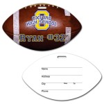 Full Color Football Bag Tags 3"x5" with Logo