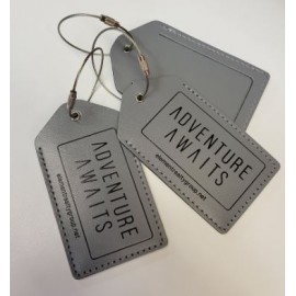 Unique Travel Tag w/Wire Cord Key Ring with Logo