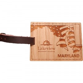 Hardwood State Luggage Tags with Logo