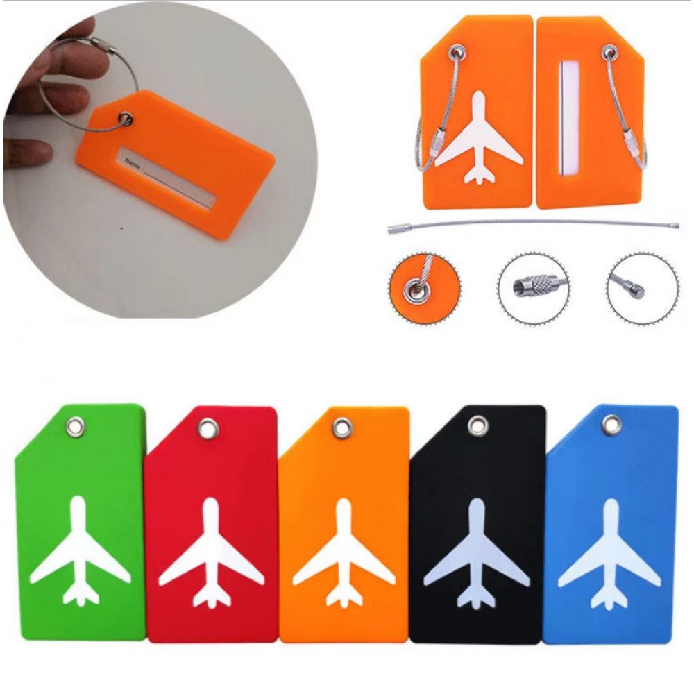 Promotional Silicone Luggage Tag with Name ID Card