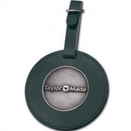 Logo Branded Medallion Luggage Tag w/ Cast Pewter Insert