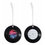 Custom Imprinted Mini Vinyl Record Luggage Tag W/ Vinyl Loop