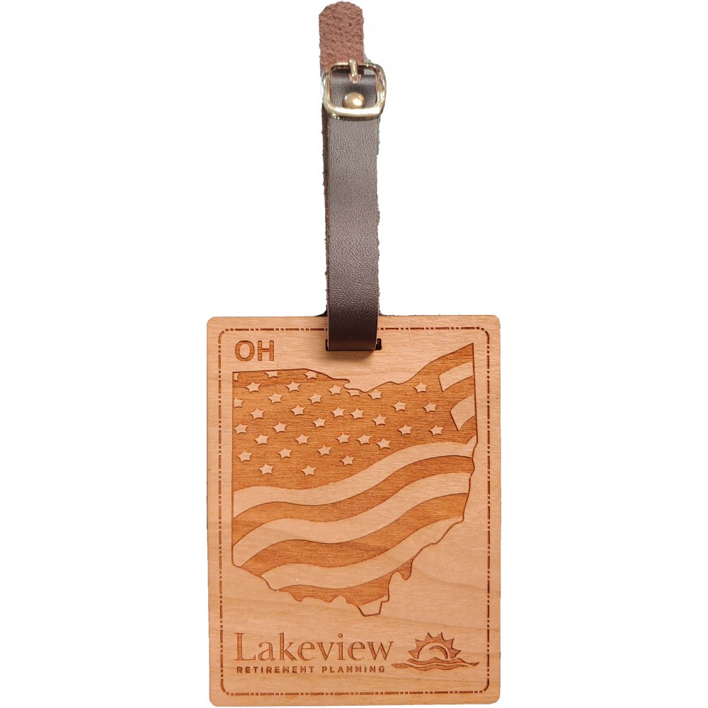 Logo Branded 3" x 4" - Ohio Hardwood Luggage Tags