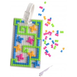 White Smooth Trip Travel Gear by Talus Building Block Luggage Tag with Logo