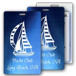 Lenticular Blue/Black Changing Colors Luggage Tag (Custom) Custom Printed
