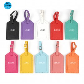 Premium Vegan Leather Luggage Bag Tag with Logo  Premium Vegan Leather Luggage Bag Tag with Logo