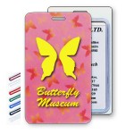 Lenticular Change Color Pink Rainbow Butterflies Luggage Tag (Imprinted) Custom Printed