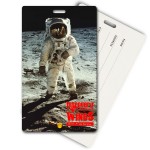 Privacy Luggage Tag w/3D Lenticular Image of Astronaut on the Moon (Imprinted) Custom Printed
