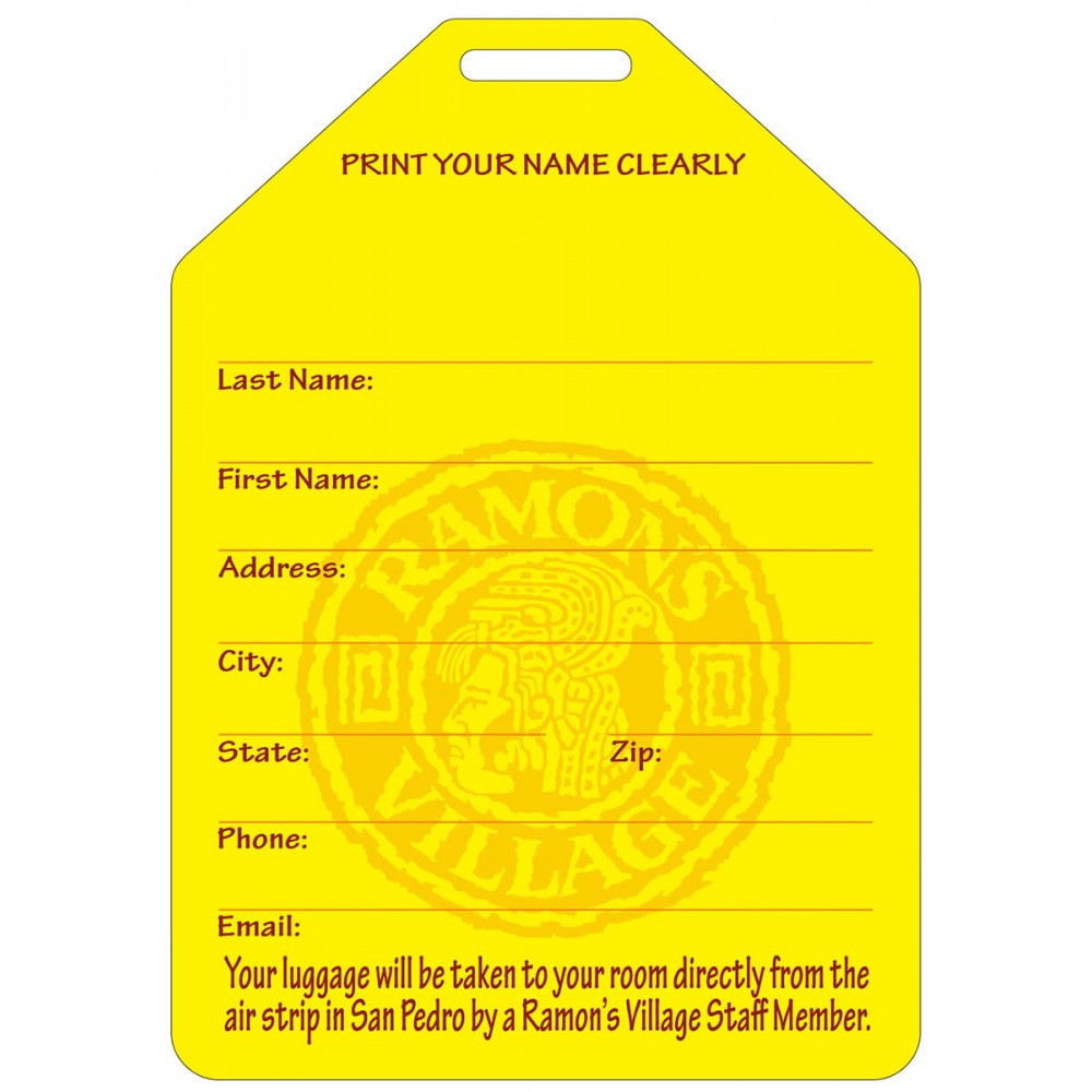 Personalized USA Made Full Color Luggage Tag (3"x4 1/4")