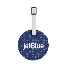 Hayes Dye-Sublimated Felt Round Luggage Tag with Logo