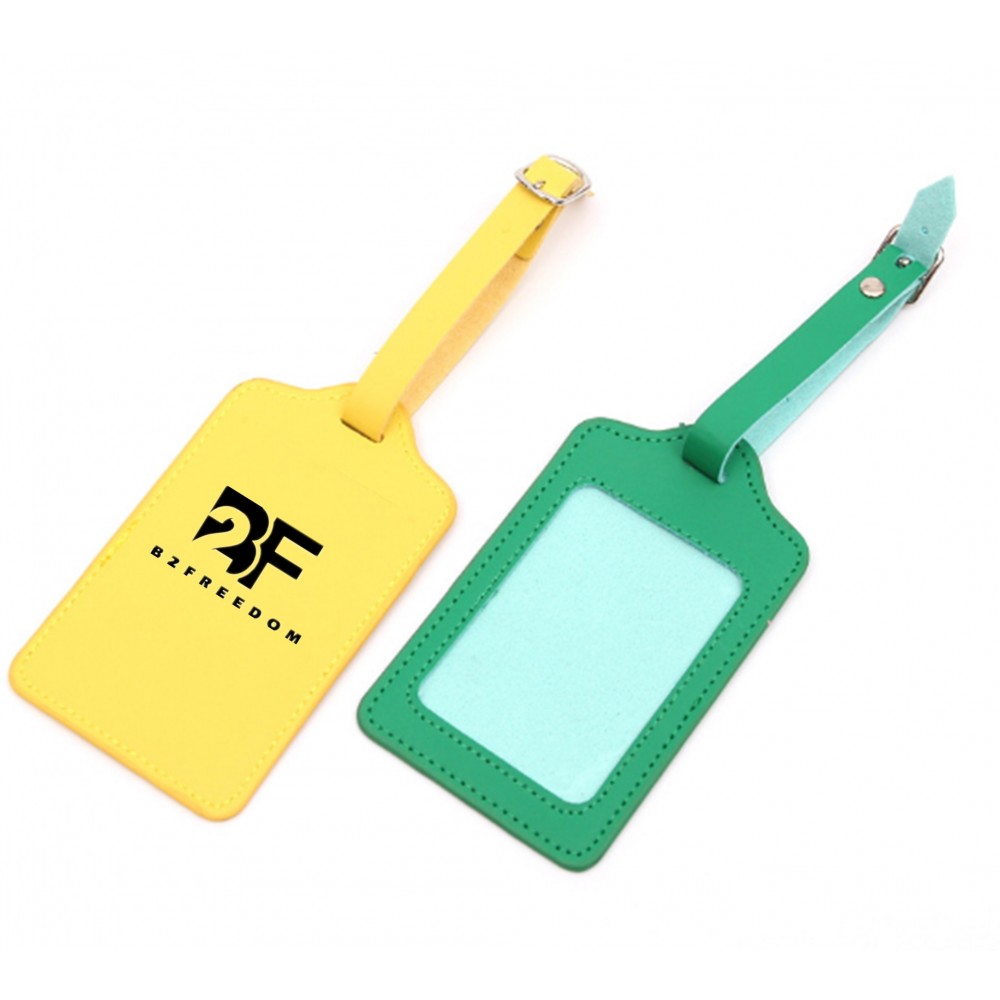 Custom Imprinted Premium PU Luggage Tag Privacy Protection Travel Bag Labels Suitcase Tags Custom Imprinted Premium PU Luggage Tag Privacy Protection Travel Bag Labels Suitcase Tags