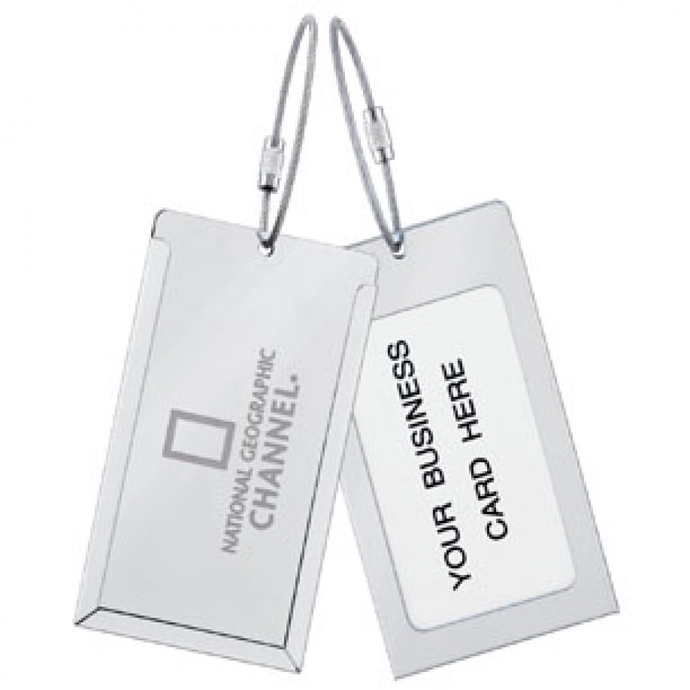 Personalized 2-1/4"x4" Stainless Steel Luggage Tag