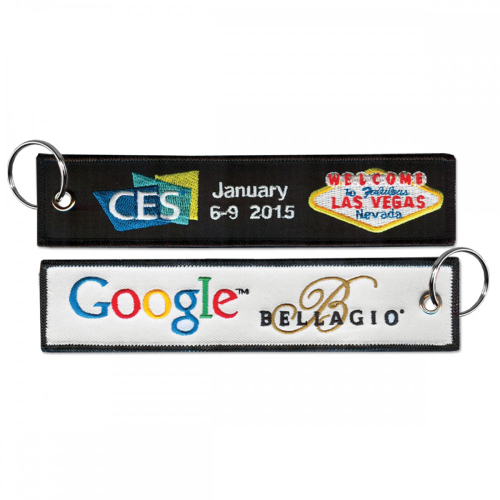 Logo Branded Big Size Embroidered Key Tag