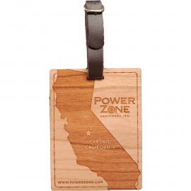 Custom Hardwood State Luggage Tags