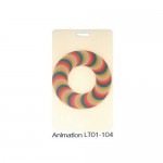 Luggage Tag w/ 3D Lenticular Color Moving Circle Stock Image (Imprinted) Logo Branded