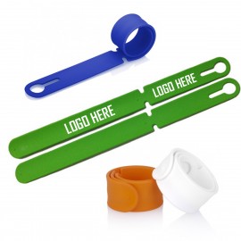 Promotional Silicone Slap Wristbands Luggage Tag