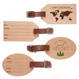 Personalized Wood Luggage Tag