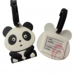 Custom Panda Shape PVC Luggage Tag with Logo