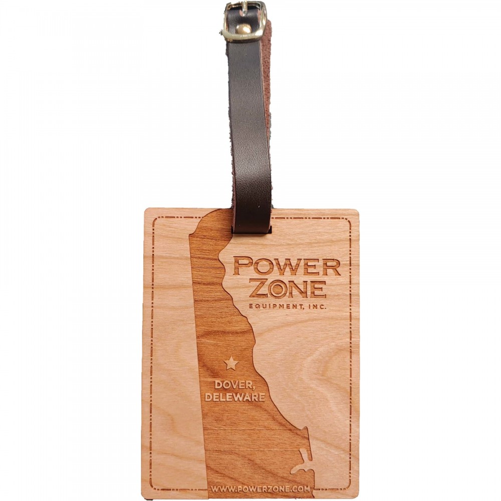 Hardwood State Luggage Tags with Logo