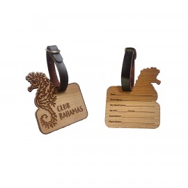 Hardwood Bag or Luggage Tag with Logo