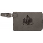 Customized Luggage Tag, Laserable Gray Leatherette 4-1/4" x 2-3/4"