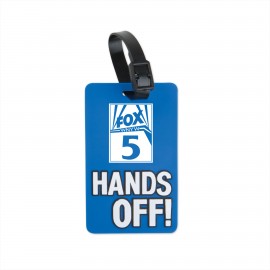 Hands Off! Luggage Tag- Blue with Logo  Hands Off! Luggage Tag- Blue with Logo