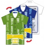 Shirt Shape Luggage Tag w/Tiki Lenticular Design (Custom) Custom Printed