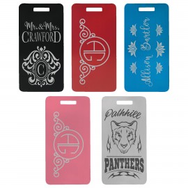2" x 3.88" Aluminum Luggage Tags with Logo