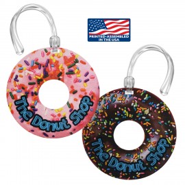 Promotional 2 Side 4CP Dye Sub Fabric Round Bag Tag - 2"  Promotional 2 Side 4CP Dye Sub Fabric Round Bag Tag - 2"