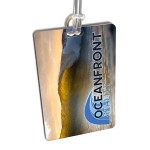 8 Square Inch Ultra Vivid Eco Wood Bag Tag Logo Branded
