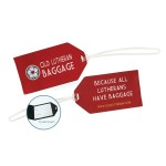 Elite Woven Luggage Tag with Tyvek Insert with Logo