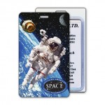 Luggage Tag w/3D Lenticular Image Of Astronaut In Orbit (Imprinted) Custom Imprinted
