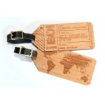 Custom Heavy Duty Wooden Engraved Luggage Tags (HOMER)