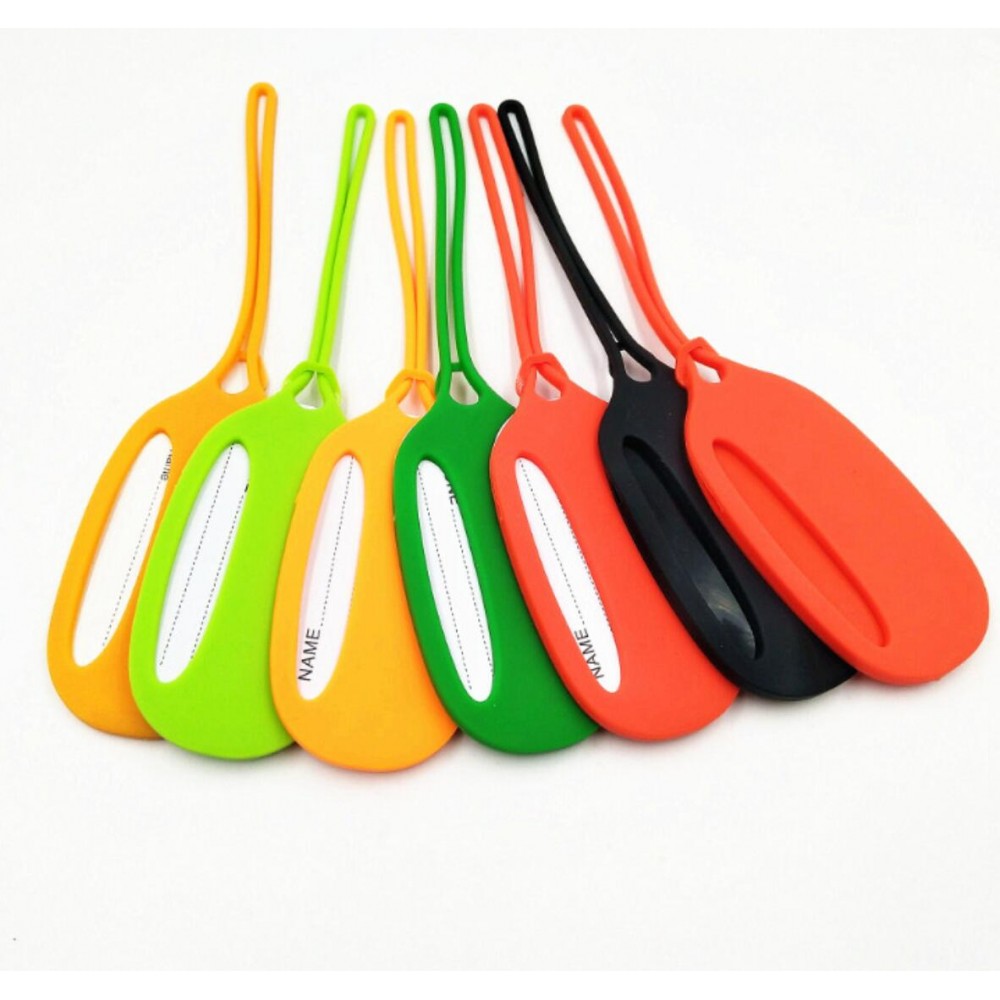 Oval Silicone Luggage Tag with Logo